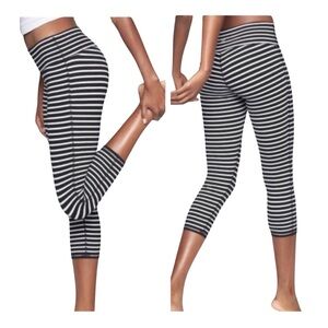Athleta Chaturanga Striped Crop Leggings
